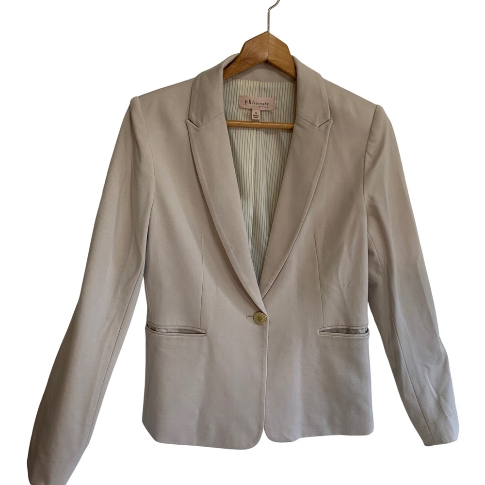 Philosophy Republic Beige Single Button Blazer Su… - image 1